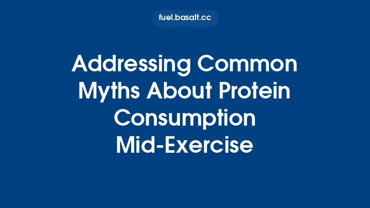 Addressing Common Myths About Protein Consumption Mid‑Exercise Thumbnail