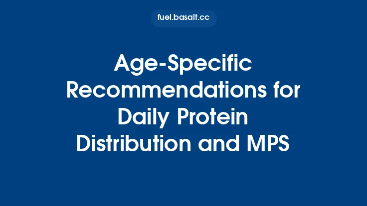 Age‑Specific Recommendations for Daily Protein Distribution and MPS Thumbnail