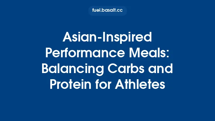 Asian‑Inspired Performance Meals: Balancing Carbs and Protein for Athletes Thumbnail