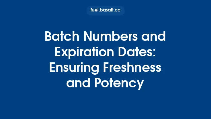 Batch Numbers and Expiration Dates: Ensuring Freshness and Potency Thumbnail