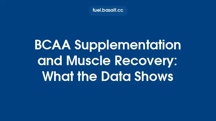 BCAA Supplementation and Muscle Recovery: What the Data Shows Thumbnail