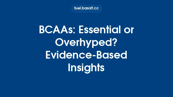 BCAAs: Essential or Overhyped? Evidence‑Based Insights Thumbnail