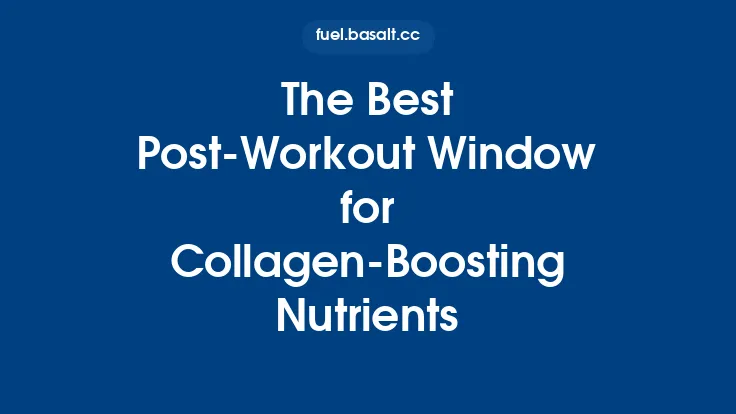 The Best Post‑Workout Window for Collagen‑Boosting Nutrients Thumbnail