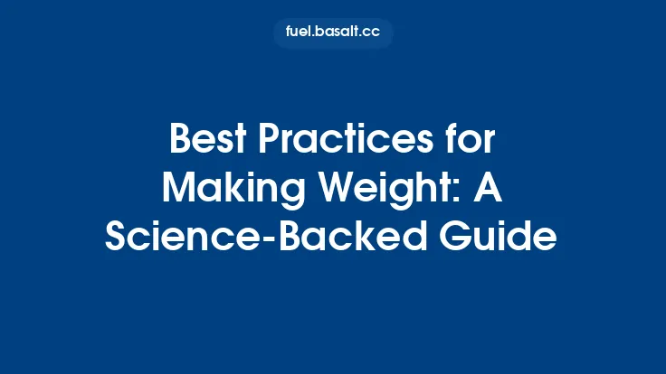 Best Practices for Making Weight: A Science‑Backed Guide Thumbnail