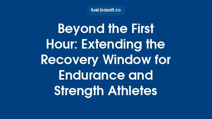 Beyond the First Hour: Extending the Recovery Window for Endurance and Strength Athletes Thumbnail
