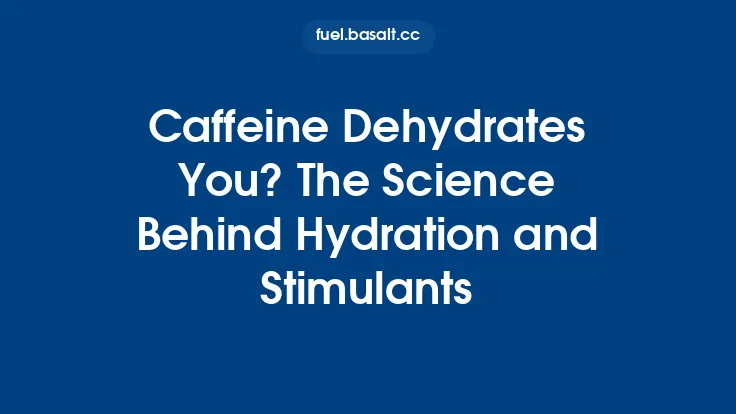 Caffeine Dehydrates You? The Science Behind Hydration and Stimulants Thumbnail