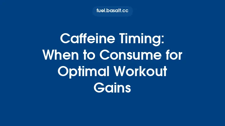 Caffeine Timing: When to Consume for Optimal Workout Gains Thumbnail