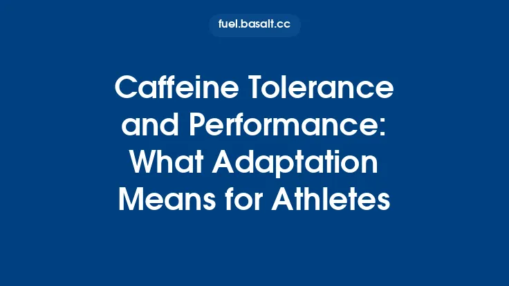 Caffeine Tolerance and Performance: What Adaptation Means for Athletes Thumbnail