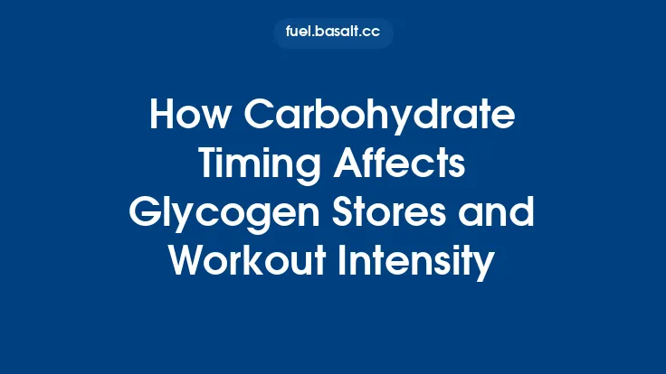 How Carbohydrate Timing Affects Glycogen Stores and Workout Intensity Thumbnail