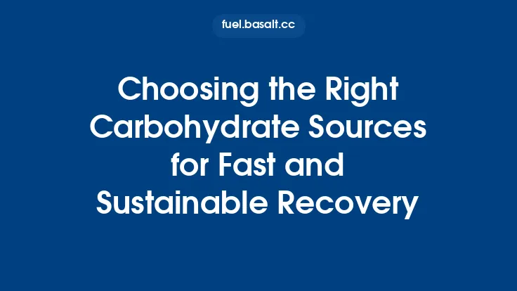 Choosing the Right Carbohydrate Sources for Fast and Sustainable Recovery Thumbnail