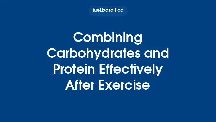 Combining Carbohydrates and Protein Effectively After Exercise Thumbnail