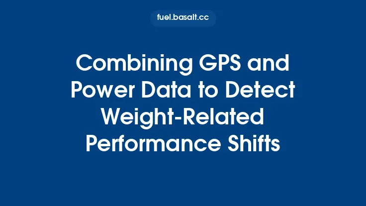 Combining GPS and Power Data to Detect Weight‑Related Performance Shifts Thumbnail