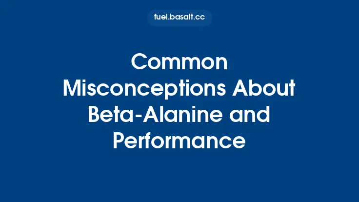 Common Misconceptions About Beta‑Alanine and Performance Thumbnail