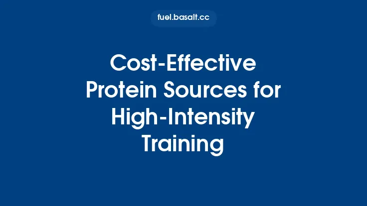 Cost‑Effective Protein Sources for High‑Intensity Training Thumbnail