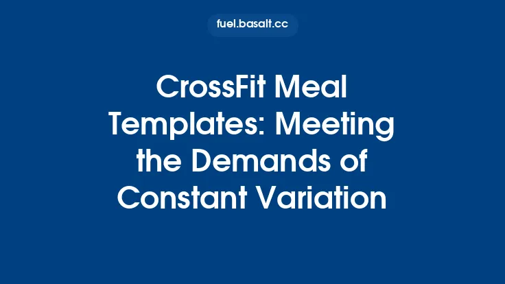 CrossFit Meal Templates: Meeting the Demands of Constant Variation Thumbnail