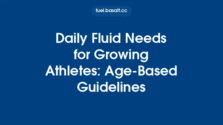 Daily Fluid Needs for Growing Athletes: Age‑Based Guidelines Thumbnail