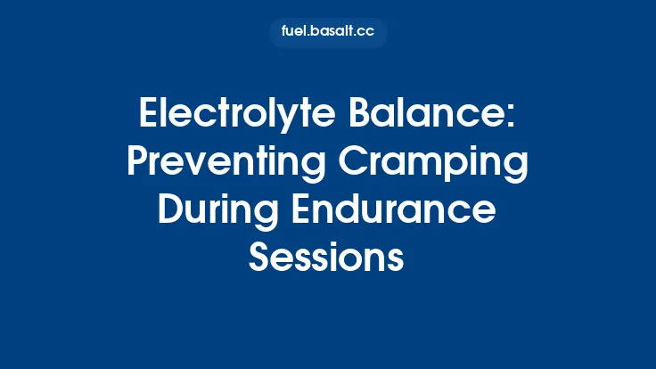 Electrolyte Balance: Preventing Cramping During Endurance Sessions Thumbnail