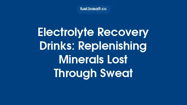 Electrolyte Recovery Drinks: Replenishing Minerals Lost Through Sweat Thumbnail