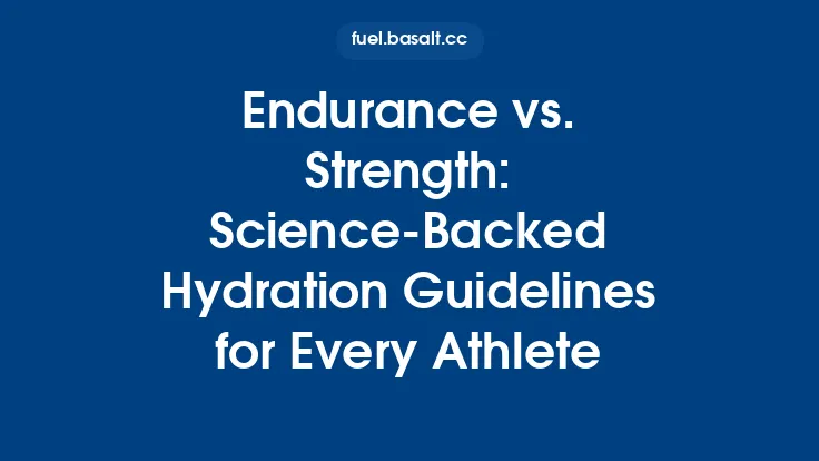 Endurance vs. Strength: Science‑Backed Hydration Guidelines for Every Athlete Thumbnail