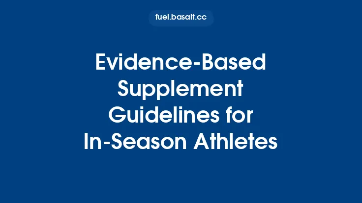 Evidence-Based Supplement Guidelines for In-Season Athletes Thumbnail