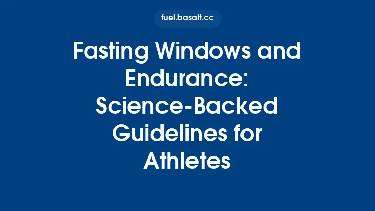 Fasting Windows and Endurance: Science‑Backed Guidelines for Athletes Thumbnail