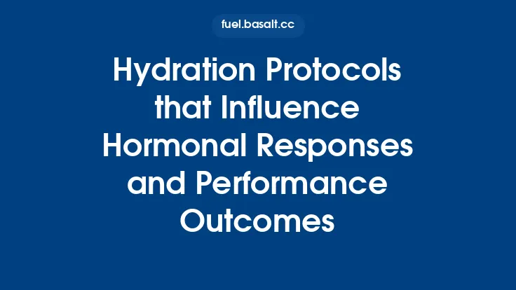 Hydration Protocols that Influence Hormonal Responses and Performance Outcomes Thumbnail