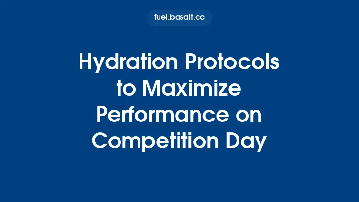 Hydration Protocols to Maximize Performance on Competition Day Thumbnail