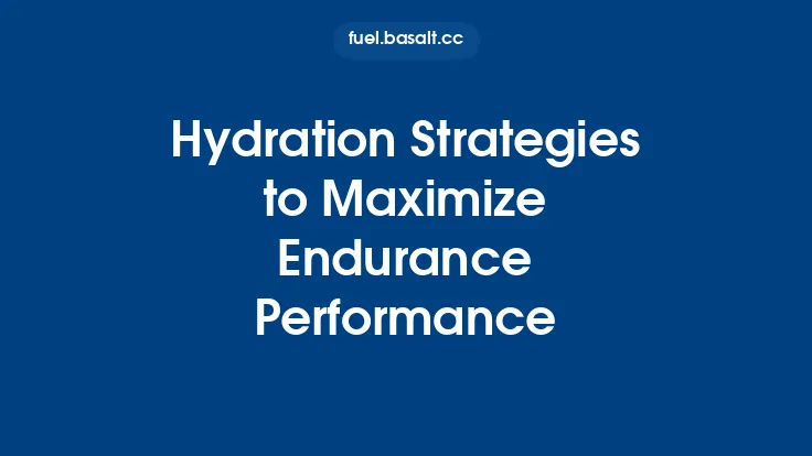 Hydration Strategies to Maximize Endurance Performance Thumbnail
