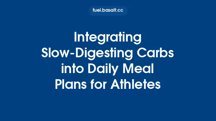 Integrating Slow‑Digesting Carbs into Daily Meal Plans for Athletes Thumbnail