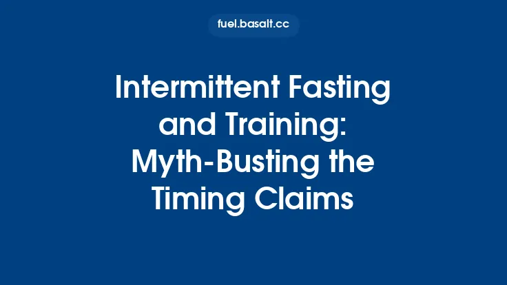 Intermittent Fasting and Training: Myth‑Busting the Timing Claims Thumbnail