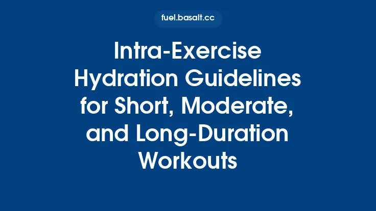 Intra‑Exercise Hydration Guidelines for Short, Moderate, and Long‑Duration Workouts Thumbnail