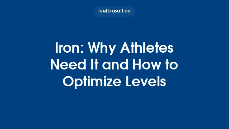 Iron: Why Athletes Need It and How to Optimize Levels Thumbnail
