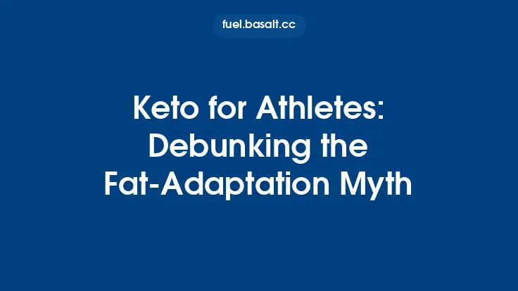 Keto for Athletes: Debunking the Fat‑Adaptation Myth Thumbnail