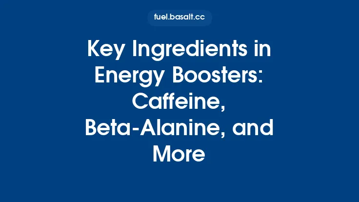 Key Ingredients in Energy Boosters: Caffeine, Beta‑Alanine, and More Thumbnail