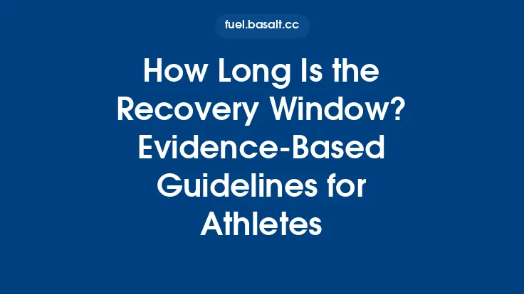 How Long Is the Recovery Window? Evidence-Based Guidelines for Athletes Thumbnail