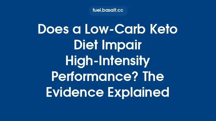 Does a Low‑Carb Keto Diet Impair High‑Intensity Performance? The Evidence Explained Thumbnail