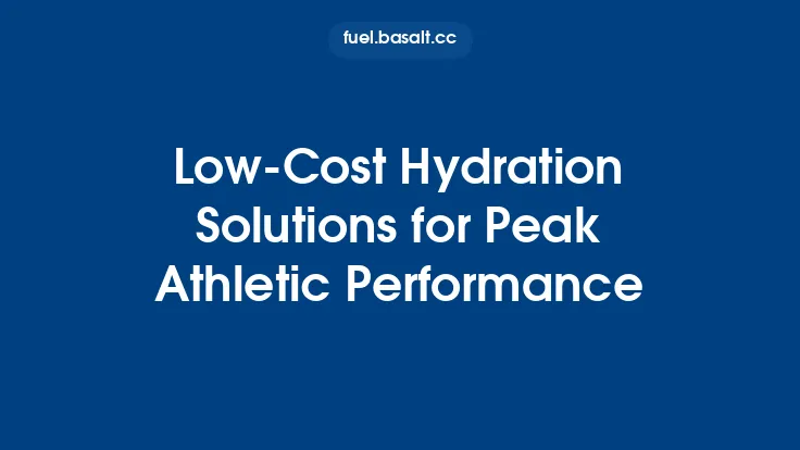 Low‑Cost Hydration Solutions for Peak Athletic Performance Thumbnail