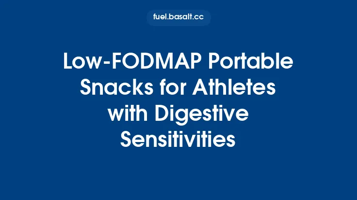 Low-FODMAP Portable Snacks for Athletes with Digestive Sensitivities Thumbnail