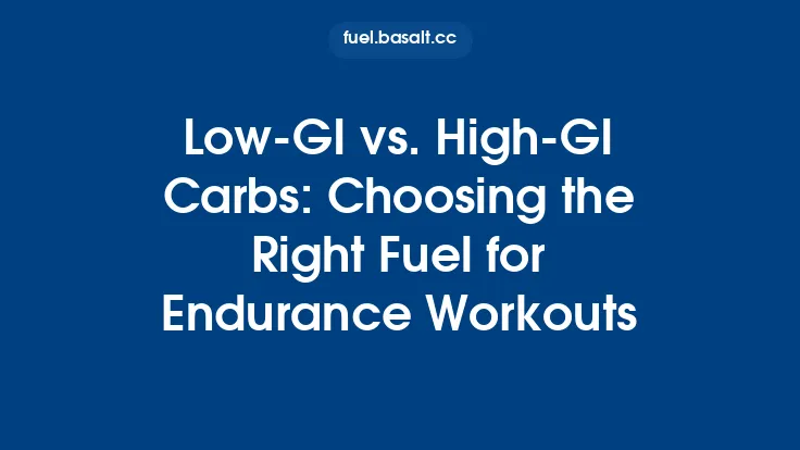 Low‑GI vs. High‑GI Carbs: Choosing the Right Fuel for Endurance Workouts Thumbnail