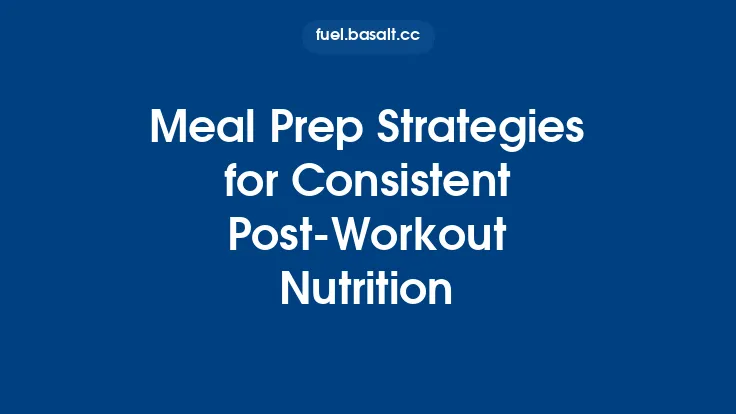Meal Prep Strategies for Consistent Post-Workout Nutrition Thumbnail