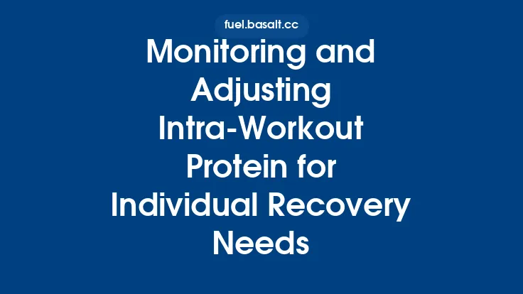 Monitoring and Adjusting Intra‑Workout Protein for Individual Recovery Needs Thumbnail