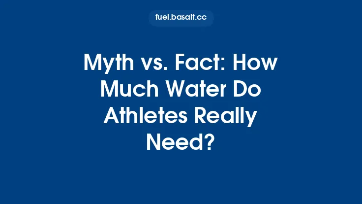 Myth vs. Fact: How Much Water Do Athletes Really Need? Thumbnail