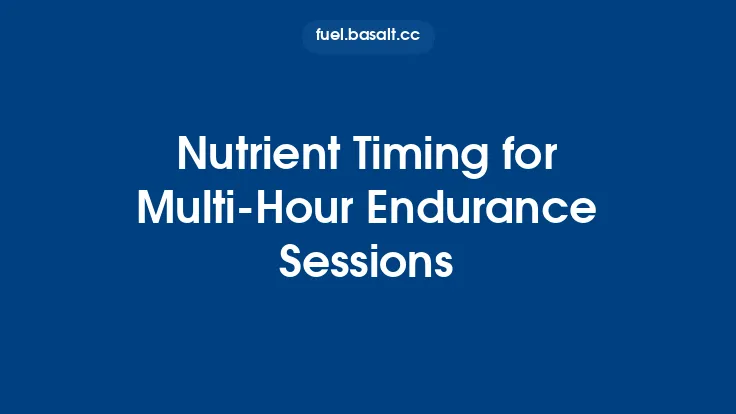 Nutrient Timing for Multi‑Hour Endurance Sessions Thumbnail