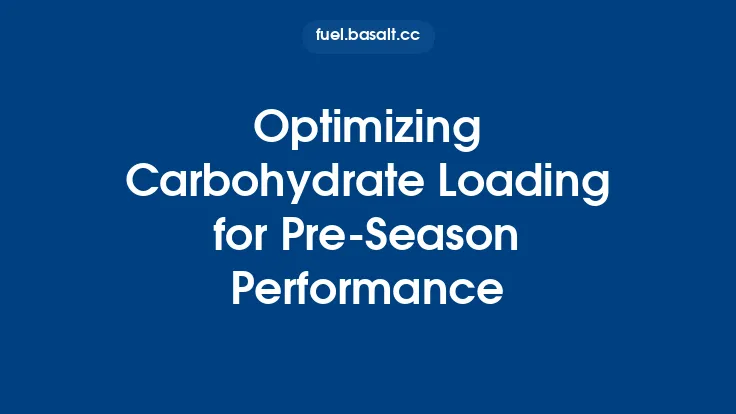 Optimizing Carbohydrate Loading for Pre‑Season Performance Thumbnail