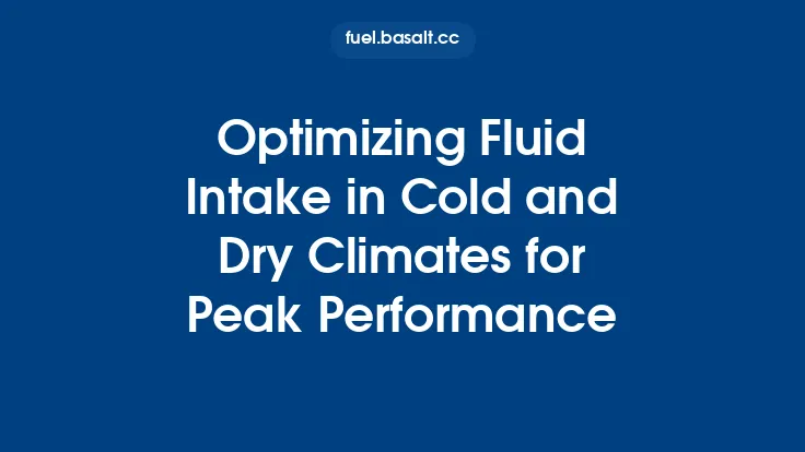 Optimizing Fluid Intake in Cold and Dry Climates for Peak Performance Thumbnail
