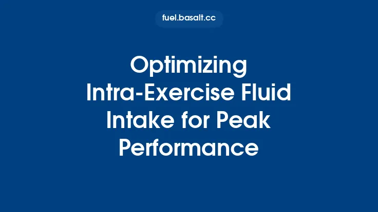 Optimizing Intra‑Exercise Fluid Intake for Peak Performance Thumbnail