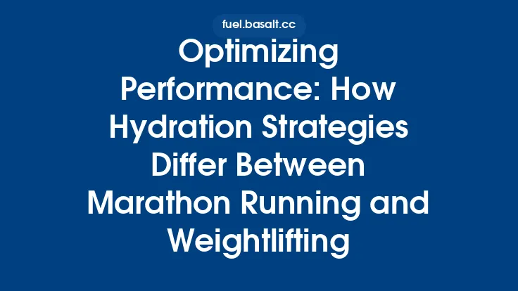 Optimizing Performance: How Hydration Strategies Differ Between Marathon Running and Weightlifting Thumbnail
