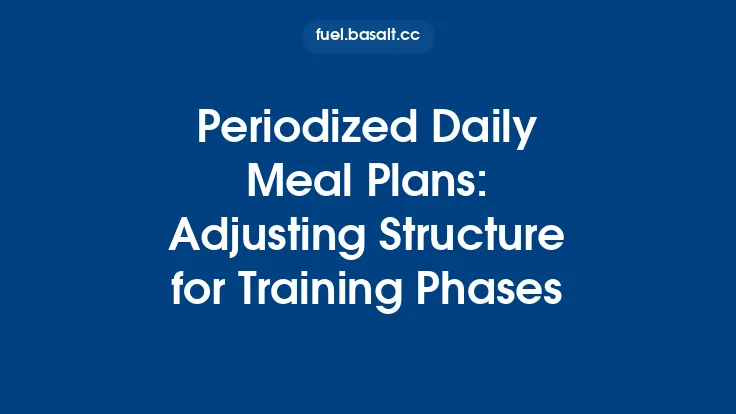Periodized Daily Meal Plans: Adjusting Structure for Training Phases Thumbnail