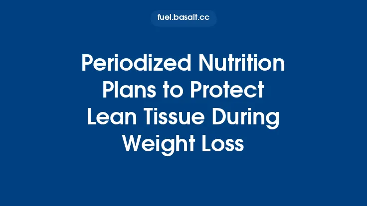 Periodized Nutrition Plans to Protect Lean Tissue During Weight Loss Thumbnail
