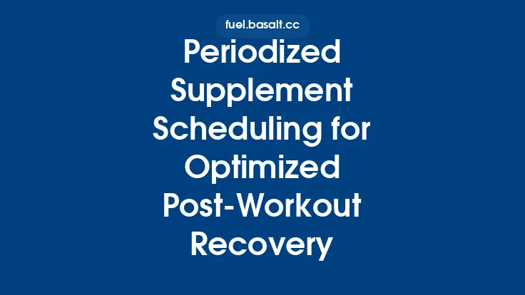 Periodized Supplement Scheduling for Optimized Post‑Workout Recovery Thumbnail
